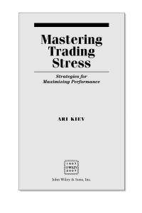 Cover image: Mastering Trading Stress 1st edition 9780470181683