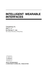Cover image: Intelligent Wearable Interfaces 1st edition 9780470179277