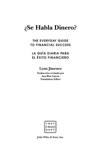 Cover image: ¿Se Habla Dinero? 1st edition 9780470074800