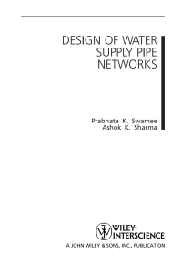 صورة الغلاف: Design of Water Supply Pipe Networks 1st edition 9780470178522