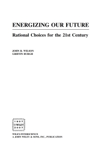 Imagen de portada: Energizing Our Future: Rational Choices for the 21st Century 1st edition 9780471790532