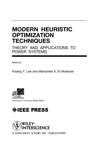 Imagen de portada: Modern Heuristic Optimization Techniques 1st edition 9780471457114