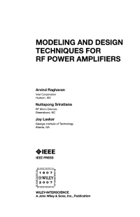 Cover image: Modeling and Design Techniques for RF Power Amplifiers 1st edition 9780471717461