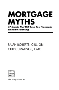 صورة الغلاف: Mortgage Myths 1st edition 9780470195871
