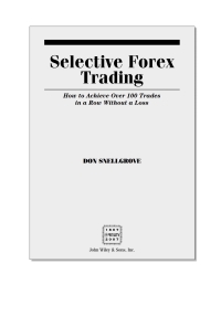 Cover image: Selective Forex Trading 1st edition 9780470120835