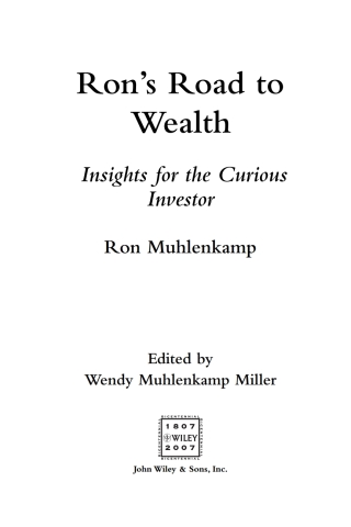 Imagen de portada: Ron's Road to Wealth 2nd edition 9780470137529