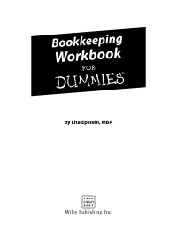 Cover image: Bookkeeping Workbook For Dummies 1st edition 9780470169834