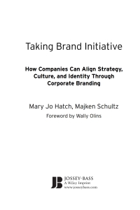 صورة الغلاف: Taking Brand Initiative: How Companies Can Align Strategy, Culture, and Identity Through Corporate Branding 1st edition 9780787998301