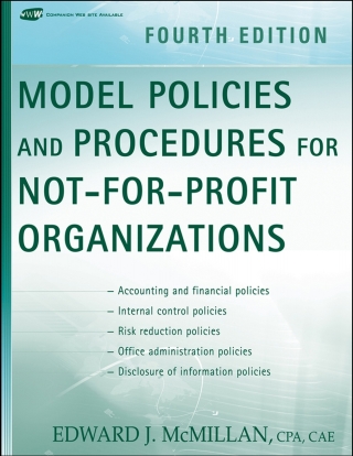 صورة الغلاف: Model Policies and Procedures for Not-for-Profit Organizations 4th edition 9780470171301