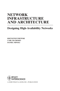 صورة الغلاف: Network Infrastructure and Architecture 1st edition 9780471749066