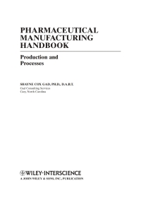 Imagen de portada: Pharmaceutical Manufacturing Handbook 1st edition 9780470259580