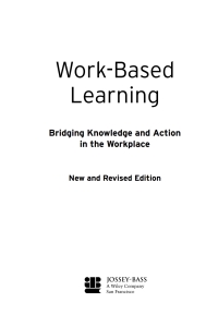 Cover image: Work-Based Learning 2nd edition 9780470182567