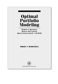 Cover image: Optimal Portfolio Modeling 1st edition 9780470117668