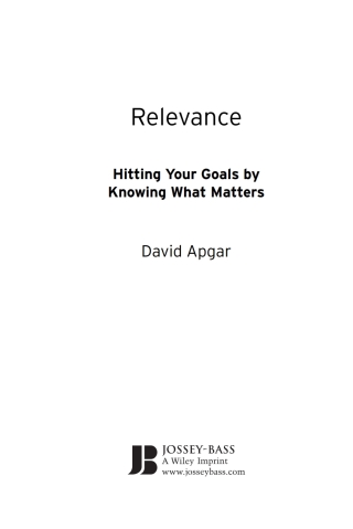Imagen de portada: Relevance 1st edition 9780787997595