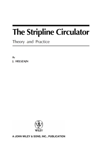 Imagen de portada: The Stripline Circulator 1st edition 9780470258781