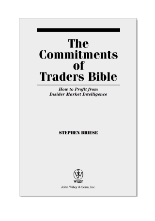 Titelbild: The Commitments of Traders Bible 1st edition 9780470178423