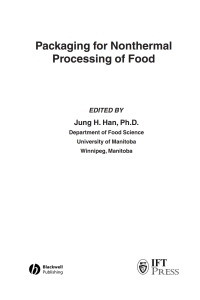 Imagen de portada: Packaging for Nonthermal Processing of Food 1st edition 9780813819440