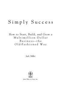 Cover image: Simply Success 1st edition 9780470224526