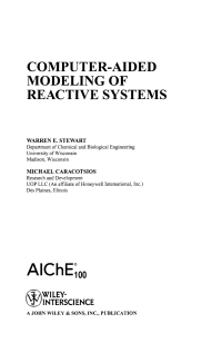 Cover image: Computer-Aided Modeling of Reactive Systems 1st edition 9780470274958