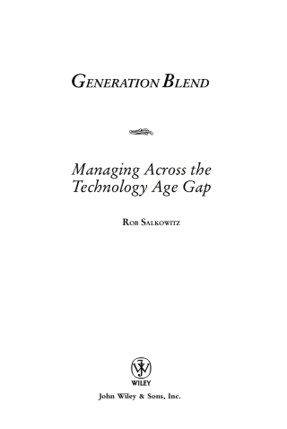 Imagen de portada: Generation Blend 1st edition 9780470193969