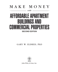 Imagen de portada: Make Money with Affordable Apartment Buildings and Commercial Properties 2nd edition 9780470183434