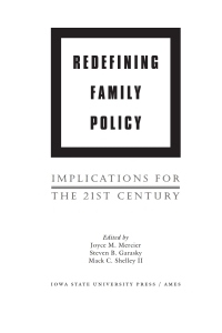 Imagen de portada: Redefining Family Policy 1st edition 9780813825908