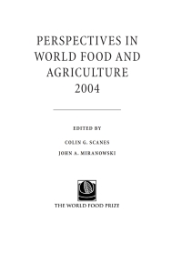 Cover image: Perspectives in World Food and Agriculture 2004 1st edition 9780813820217