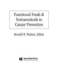 Cover image: Functional Foods and Nutraceuticals in Cancer Prevention 1st edition 9780813818542