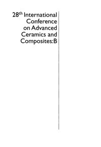 Cover image: 28th International Conference on Advanced Ceramics and Composites B 1st edition 9780470051528