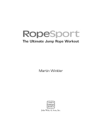 Cover image: RopeSport 1st edition 9780470036310