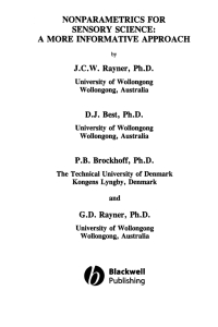 Imagen de portada: Nonparametrics for Sensory Science 1st edition 9780813811123