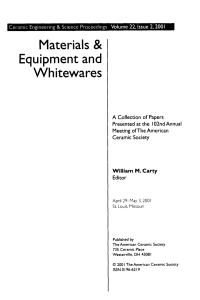 Imagen de portada: Materials and Equipment - Whitewares 1st edition 9780470375723