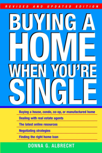 صورة الغلاف: Buying a Home When You're Single 2nd edition 9780471392415