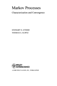 Imagen de portada: Markov Processes: Characterization and Convergence 1st edition 9780471769866