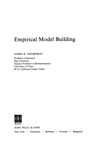 Cover image: Empirical Model Building 1st edition 9780471601050