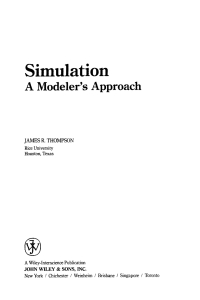 Imagen de portada: Simulation 1st edition 9780471251842