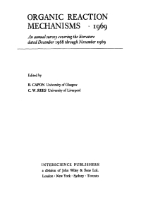 Imagen de portada: Organic Reaction Mechanisms 1969 1st edition 9780471134749