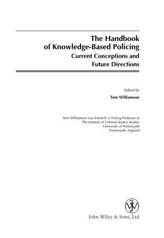 صورة الغلاف: The Handbook of Knowledge-Based Policing 1st edition 9780470028995