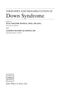 Imagen de portada: Therapies and Rehabilitation in Down Syndrome 1st edition 9780470060063