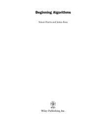 صورة الغلاف: Beginning Algorithms 1st edition 9780764596742