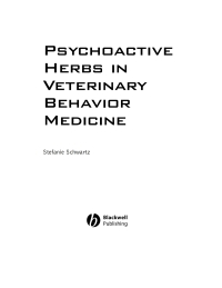 Imagen de portada: Psychoactive Herbs in Veterinary Behavior Medicine 1st edition 9780813822990