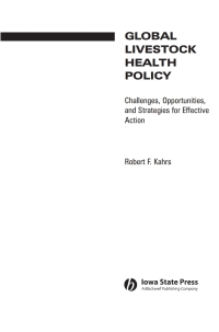 Cover image: Global Livestock Health Policy 1st edition 9780813802046