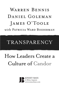 Imagen de portada: Transparency 1st edition 9780470278765