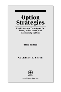 Cover image: Option Strategies 3rd edition 9780470247792