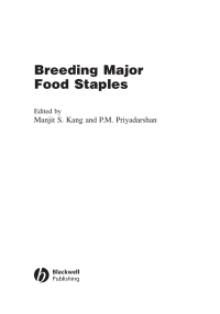Cover image: Breeding Major Food Staples 1st edition 9780813818351