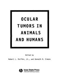 Cover image: Ocular Tumors in Animals and Humans 1st edition 9780813823881