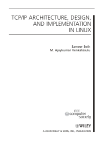 Cover image: TCP/IP Architecture, Design, and Implementation in Linux 1st edition 9780470147733