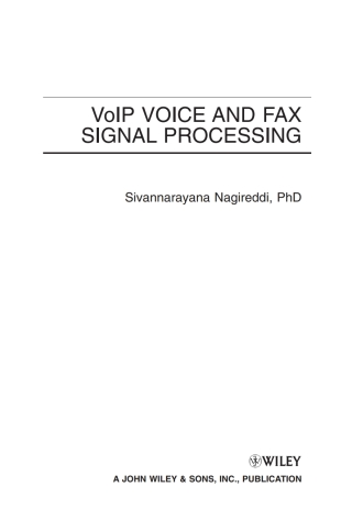 Imagen de portada: VoIP Voice and Fax Signal Processing 1st edition 9780470227367