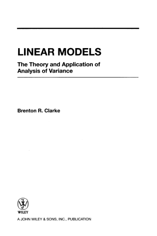صورة الغلاف: Linear Models 1st edition 9780470025666