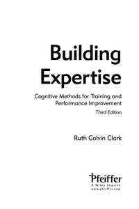 Cover image: Building Expertise: Cognitive Methods for Training and Performance Improvement 3rd edition 9780787988449